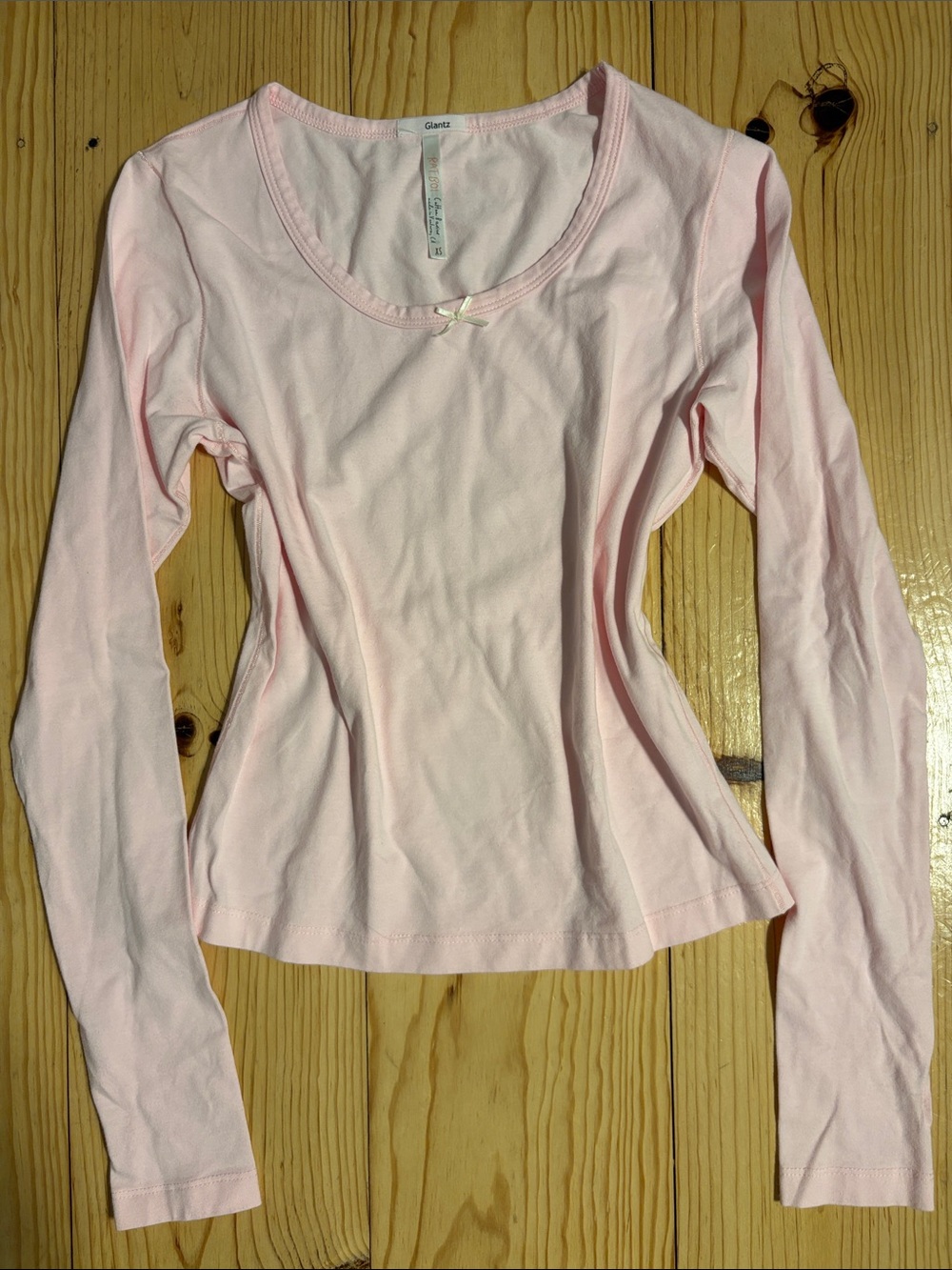 Rat Boi Light Pink Long-Sleeve Scoop Neck Women's Top